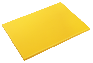 Gelbes Schneidbrett aus Polyethylen P500 mit hoher Schnittfestigkeit