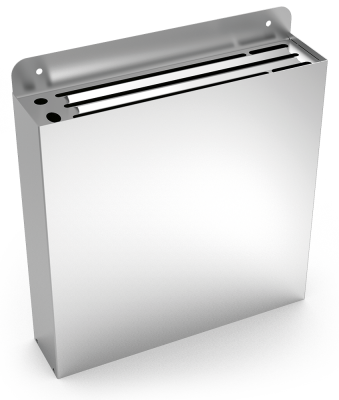 Stainless steel mounted knife holder with wrapping