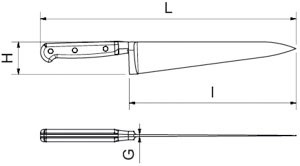 Couteau d office avec manche injecté 100 mm