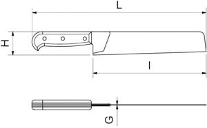 Couteau à trancher pour charcutiers