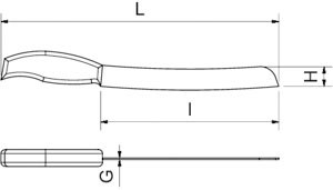 Couteau à pain avec manche injecté