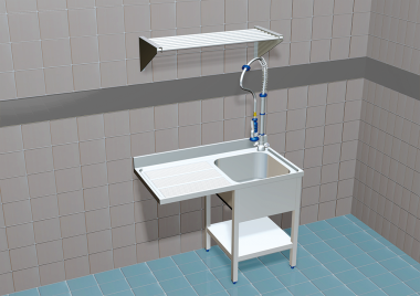 Tige verticale très courte pour robinet douche
