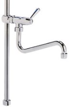 Tige verticale pour robinet douchette avec col de cygne