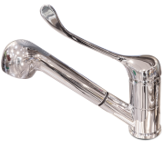 Double inlet angled tap shower