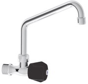 Single inlet long-neck wall tap with insultating tap head