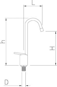 Column tap for wall mounted water fountain