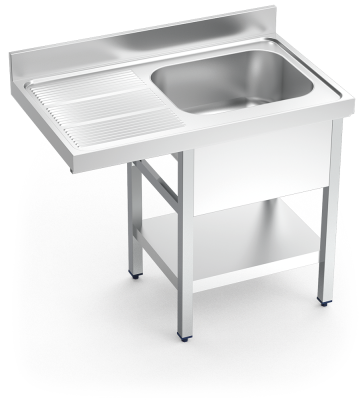 Stainless steel shop dishwasher sink