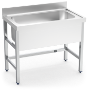 Stainless steel standing sink without shelf 1 high capacity tank
