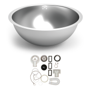 Stainless steel semi spherical sink bowl