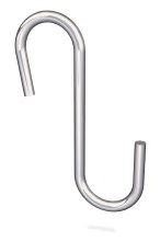 Stainless steel rod hook for utensils and pans (10 pieces)
