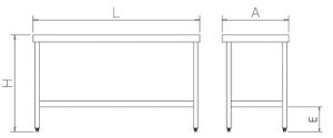 Table inox centrale