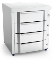 Stainless steel box 4 drawer unit