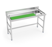 Table inox de préparation de légumes