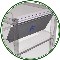 Spezielle Abfallcontainer mit  Tablettablage