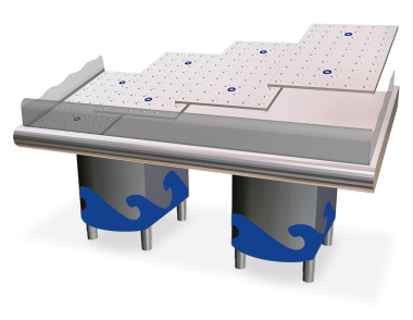 Floor-mounted 2 m fish counter