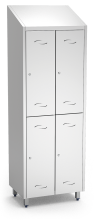 Cacifo médio de inox  4 portas (inclui 8 cabides inoxidáveis)