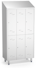 Cacifo grande de inox 6 portas (inclui 12 cabides inoxidáveis)
