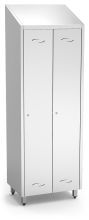 Armoire vestiaire inox de 2 portes