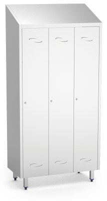 Armoire vestiaire inox de 3 portes