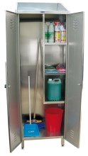Armário inox para produtos de limpeza - 2 portas