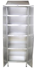 Armário inox estante 2 portas