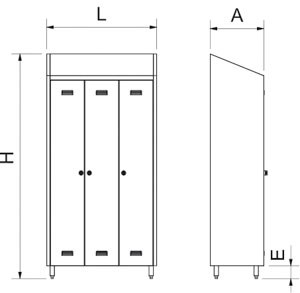 Armoire inox à vaisselle renforcée