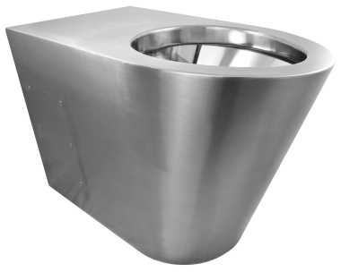 Cuvette WC inox déversoir horizontal, wc inox, cuvette inox, wc anti  vandalisme, wc inox deversoir horizontal