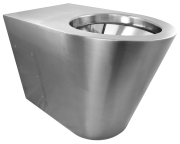 Inox WC pan, horizontal drain