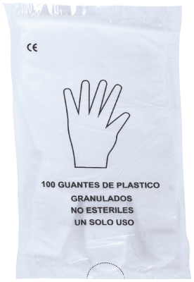 Boîte de 10000 gants jetables (100 sacs de 100 unités)