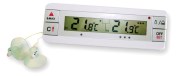Digital thermometer for fridge and freezer with two probes