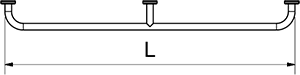 Haltegriff aus Edelstahl, horizontal