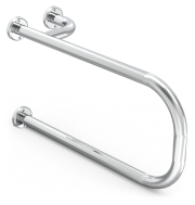 Wall-side support grab bar for washbasin